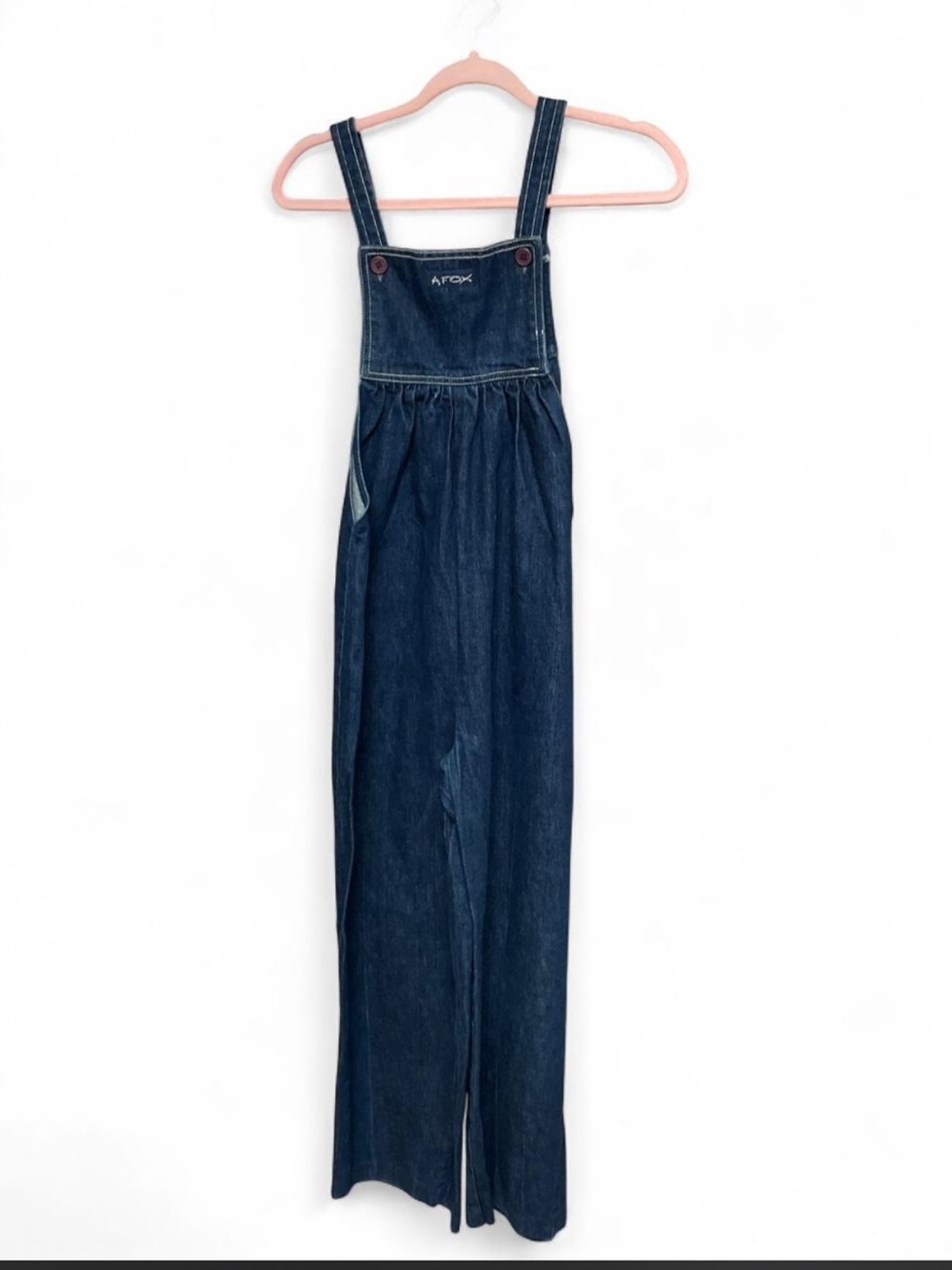 Fox Dark Blue Denim Straight-Leg Overalls